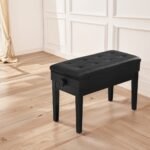 Alpha Piano Bench Stool Adjustable Height Keyboard Seat - Image 7