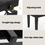 Alpha Piano Bench Stool Adjustable Height Keyboard Seat - Image 6