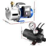 Giantz Garden Water Jet Pump High Pressure 1100W Tank Rain Farm Irrigation Black - Image 2