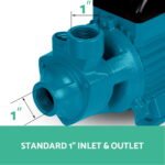 Giantz Peripheral Water Pump Garden Boiler Car Wash Auto Irrigation QB80 Black - Image 5