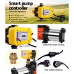 Giantz 1800W Max 5-Stage Garden Water Pump High Pressure Irrigation Booster Pump, Automatic Multi-Stage External Sprinkler Pump for Rainwater Tank Transfer, Home Farm Lawn, Yellow - Image 5