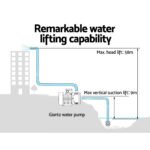 Giantz 1800W Max 5-Stage Garden Water Pump High Pressure Irrigation Booster Pump, Automatic Multi-Stage External Sprinkler Pump for Rainwater Tank Transfer, Home Farm Lawn, Yellow - Image 6