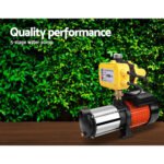 Giantz 1800W Max 5-Stage Garden Water Pump High Pressure Irrigation Booster Pump, Automatic Multi-Stage External Sprinkler Pump for Rainwater Tank Transfer, Home Farm Lawn, Yellow - Image 7