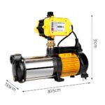 Giantz Garden Water Pump High Pressure 2500W Max 5-Stage Tank Irrigation Transfer Booster Yellow - Image 2