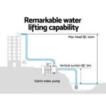 Giantz Garden Water Pump High Pressure 2000W Max 5-Stage Tank Irrigation Transfer Booster Pump Black - Image 6