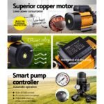 Giantz Garden Water Pump High Pressure 2500W Max 6-Stage Tank Irrigation Transfer Booster Pump Black - Image 4