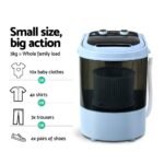 Devanti Portable Washing Machine 3KG Black - Image 5
