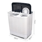 Devanti Portable Washing Machine Twin Tub 4.6KG White - Image 2