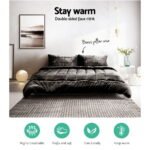 Giselle Bedding Faux Mink Quilt Charcoal Super King - Image 3