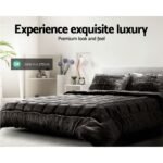 Giselle Bedding Faux Mink Quilt Charcoal Super King - Image 4