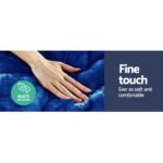 Giselle Bedding Faux Mink Quilt Blue Super King - Image 4