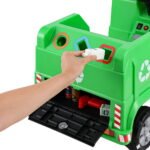 Rigo Kids Ride On Car Garbage Truck Police Light 12V Electric Toys Cars Green - Image 4