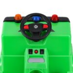 Rigo Kids Ride On Car Garbage Truck Police Light 12V Electric Toys Cars Green - Image 5