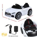 Kids Electric Ride On Car Licensed Outdoor Toys Cars Music Remote White - Image 3