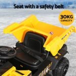 Rigo Kids Electric Ride On Car Dumptruck Loader Toy Cars 12V Yellow - Image 6
