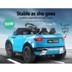 Rigo Kids Electric Ride On Car SUV Range Rover-inspired Toy Cars Remote 12V Blue - Image 3