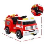 Rigo Kids Ride On Car Electric Fire Engine Fighting Truck with Water Gun Music - Image 2