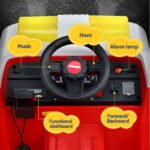 Rigo Kids Ride On Car Electric Fire Engine Fighting Truck with Water Gun Music - Image 3