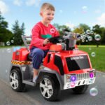 Rigo Kids Electric Ride On Car Fire Engine Fighting Truck Toy Cars 6V Red