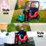 Rigo Kids Electric Ride On Car Forklift Loader Toys Cars Horn Remote 12V Red - Image 6
