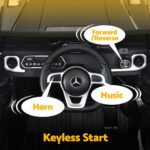 Kids Ride On Car Licensed Mercedes-Benz G500 Electric Toys Horn Remote 12V Black - Image 5