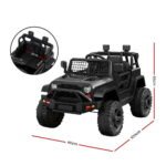 Rigo Kids Electric Ride On Car Jeep Toy Cars Remote 12V Black - Image 2