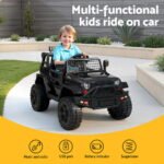 Rigo Kids Electric Ride On Car Jeep Toy Cars Remote 12V Black - Image 4