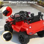 Rigo Kids Electric Ride On Car Jeep Toy Cars Remote 12V Red - Image 5