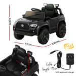 Kids Electric Ride On Car Toyota Tacoma Off Road Jeep Toy Cars Remote 12V Black - Image 2