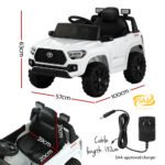 Kids Electric Ride On Car Toyota Tacoma Off Road Jeep Toy Cars Remote 12V Whte - Image 2
