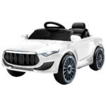 Rigo Kids Electric Ride On Car Cars Music Headlight Remote Control 12V White - Image 8