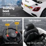 Rigo Kids Electric Ride On Car Cars Music Headlight Remote Control 12V White - Image 5