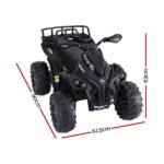 Rigo Kids Ride On Car ATV Quad Motorbike Storage Rack Electric Toys 12V Black - Image 2
