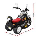 Rigo Kids Ride On Car Motorcycle Motorbike Electric Toys Horn Music 6V Black - Image 2