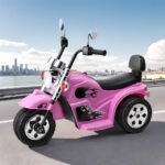 Rigo Kids Ride On Car Motorcycle Motorbike Electric Toys Horn Music 6V Pink - Image 4