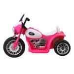 Rigo Kids Electric Ride On Patrol Police Car Harley-Inspired 6V Pink - Image 4