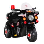 Rigo Kids Electric Ride On Police Motorcycle Motorbike 6V Battery Black - Image 8