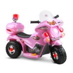 Rigo Kids Electric Ride On Police Motorcycle Motorbike 6V Battery Pink - Image 8