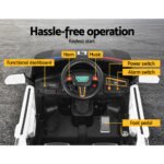 Electric Ride On Car Rigo Kids Patrol Police Ride On Cars Horn Music Remote Black - Image 4