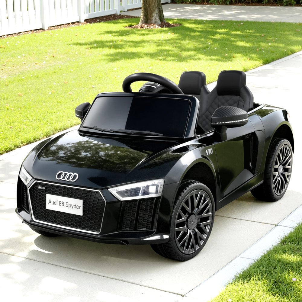 RCAR-R8-S-BK-202511061356-00.jpg Kids Ride On Car Audi R8 Licensed Sports Electric Toy Cars Black - Image 1