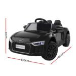 Kids Ride On Car Audi R8 Licensed Sports Electric Toy Cars Black - Image 3