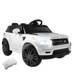 Rigo Kids Electric Ride On Car SUV Range Rover-inspired Cars Remote 12V White - Image 8