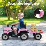 Rigo Kids Electric Ride On Car Tractor Toy Cars 12V Pink - Image 6
