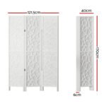 Artiss 3 Panel Room Divider Screen 122x170cm Clover White - Image 2