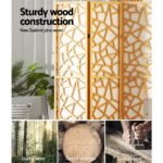 Artiss 4 Panel Room Divider Screen 162x170cm Clover Natural - Image 5