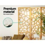 Artiss 4 Panel Room Divider Screen 162x170cm Clover Natural - Image 6