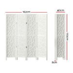 Artiss 4 Panel Room Divider Screen 162x170cm Clover White - Image 2