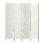 Artiss 4 Panel Room Divider Screen 162x170cm Clover White - Image 3