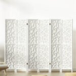 Artiss 6 Panel Room Divider Screen 244x170cm Clover White