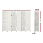 Artiss 6 Panel Room Divider Screen 244x170cm Clover White - Image 2